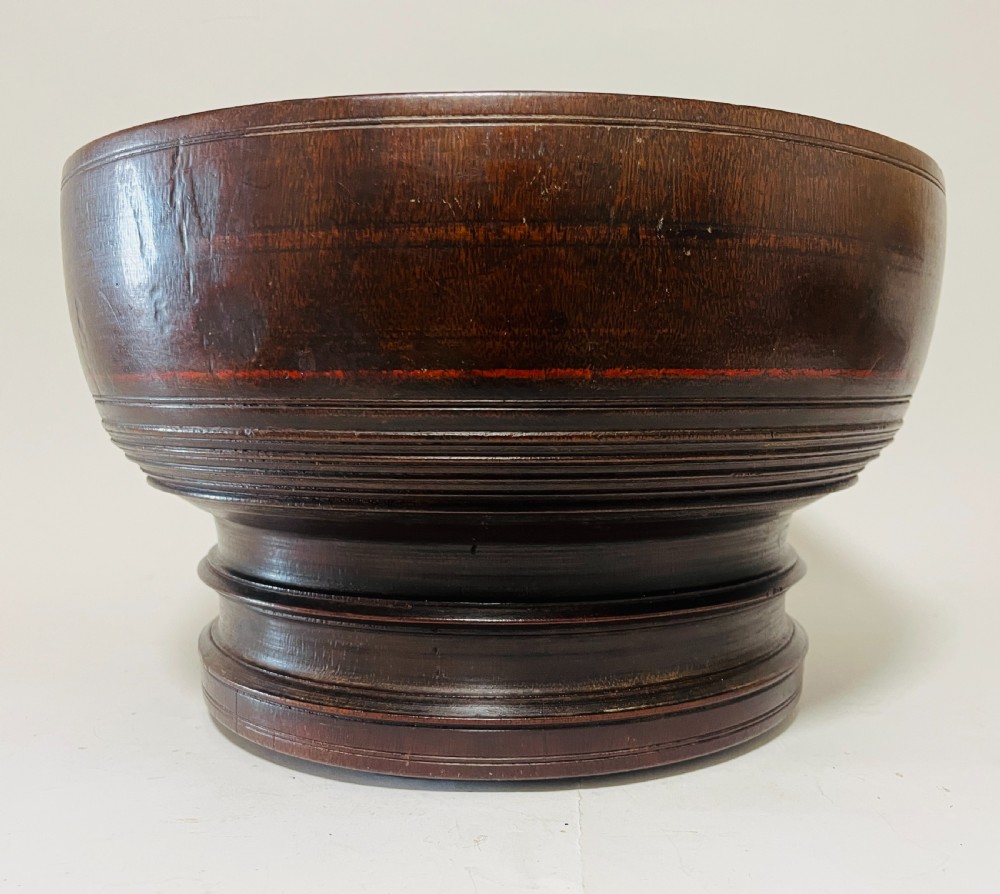 Large Antique Turned Bowl View V