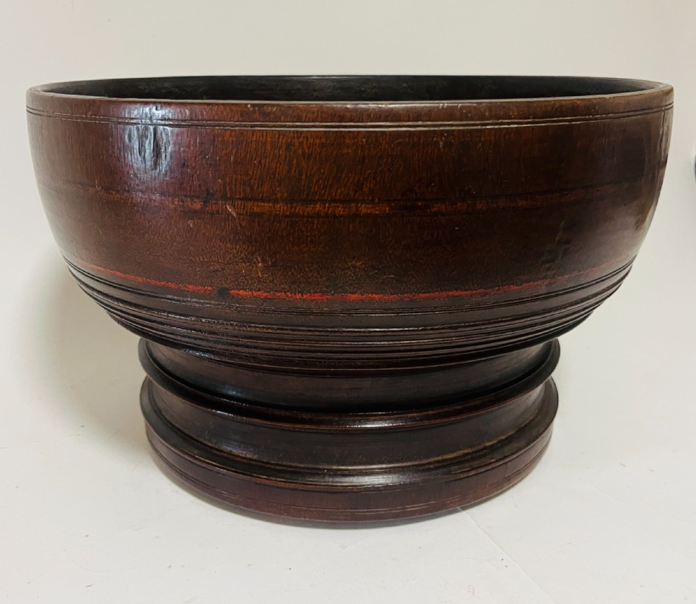 Large Antique Turned Bowl View VII