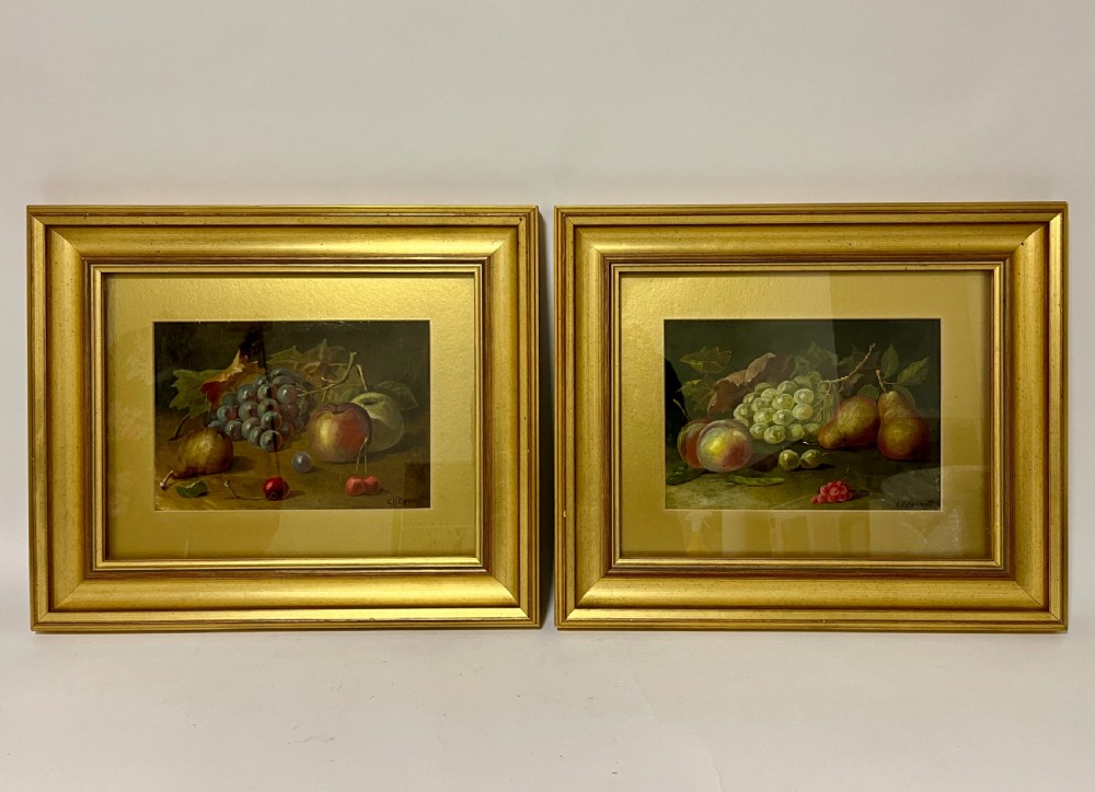 Pair of Victorian Still Life Oil Paintings by Charles Howson Bennett