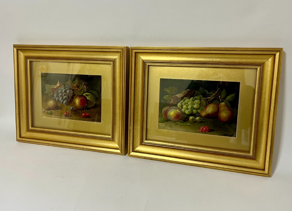 Pair of Victorian Still Life Oil Paintings by Charles Howson Bennett View III