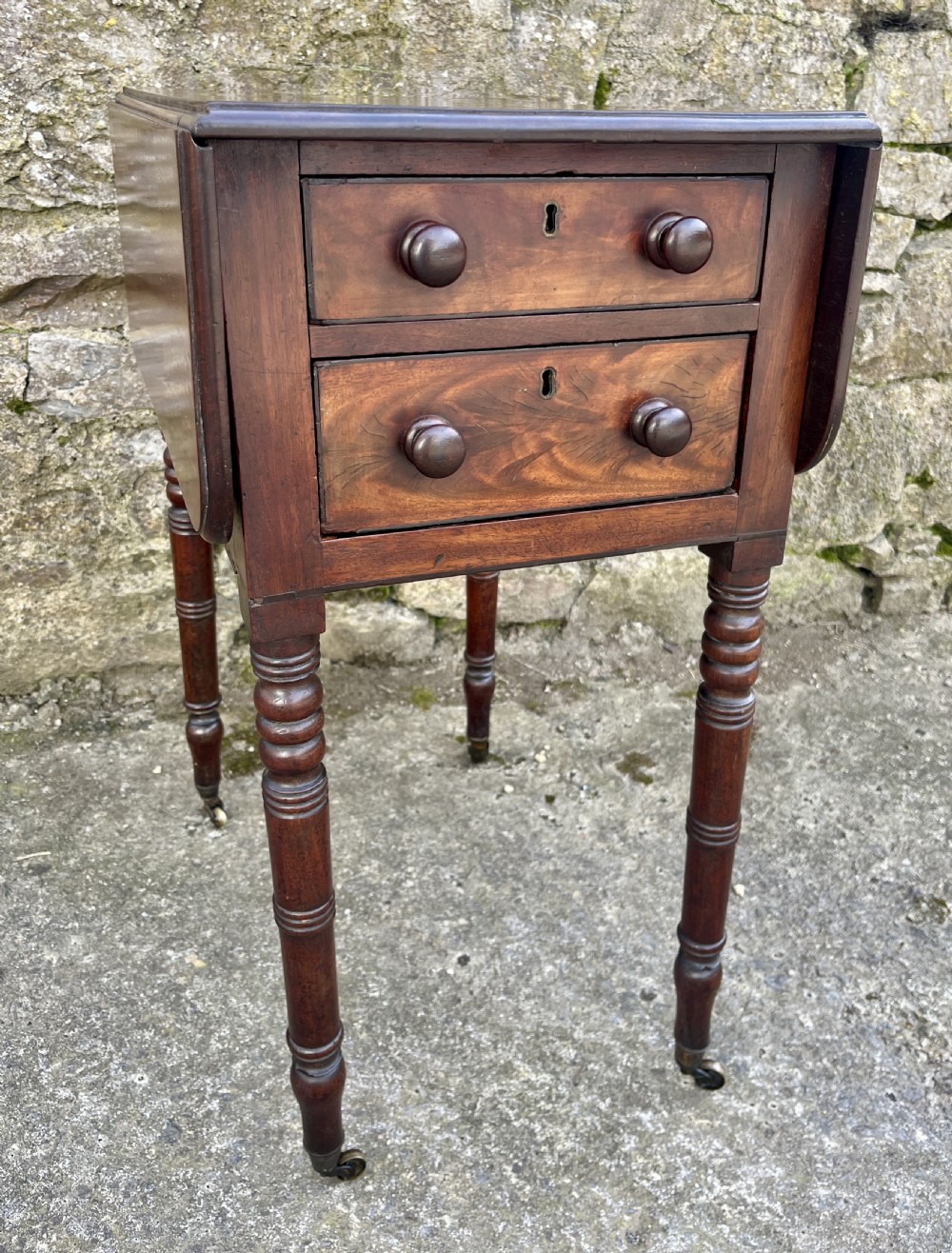 Regency Mahogany Drop Flap Work Table View IV