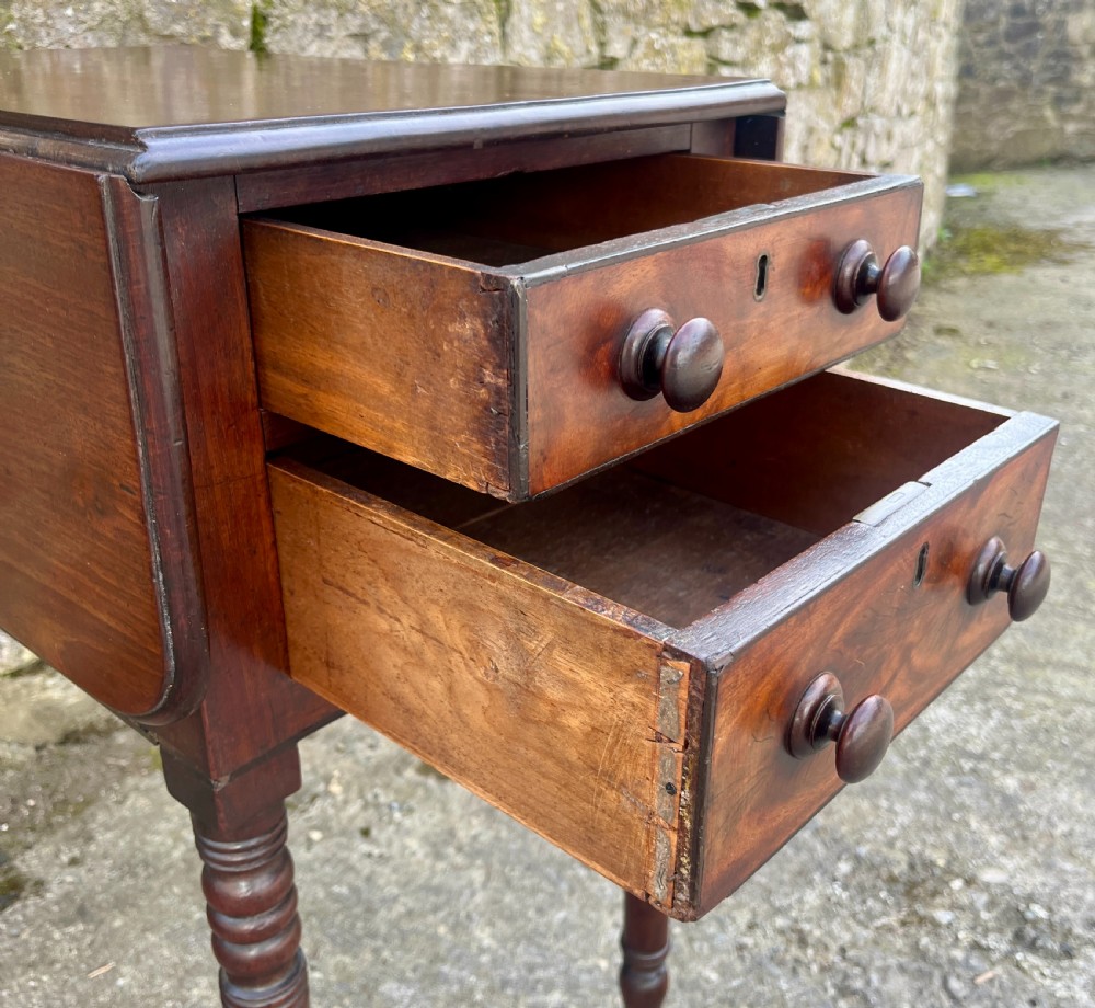 Regency Mahogany Drop Flap Work Table View VIII