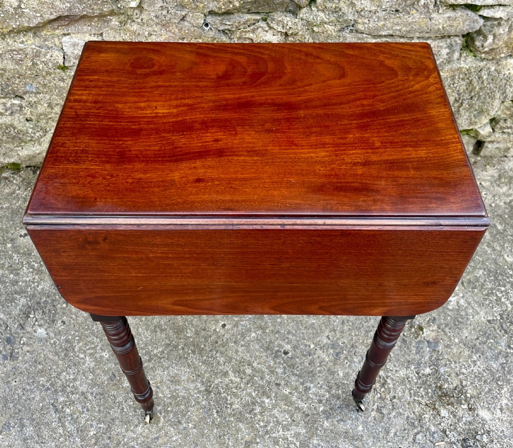 Regency Mahogany Drop Flap Work Table View IX