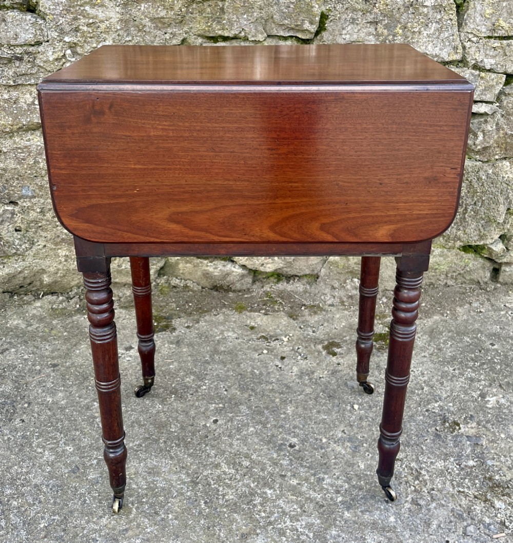 Regency Mahogany Drop Flap Work Table View XV