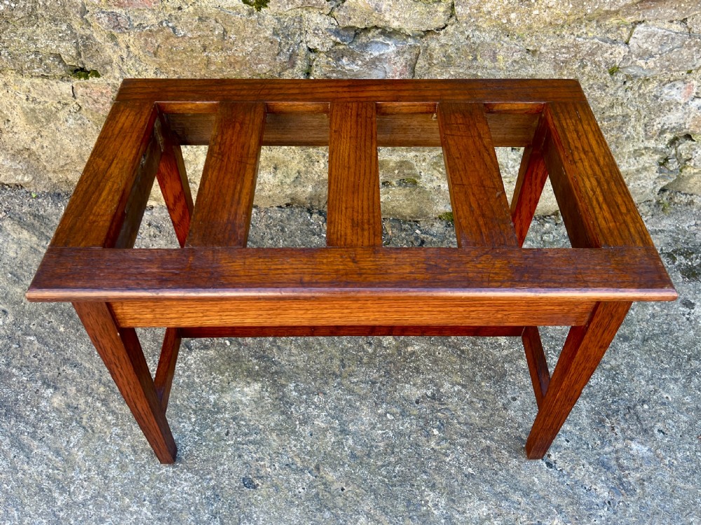 Antique Oak Luggage Rack View II