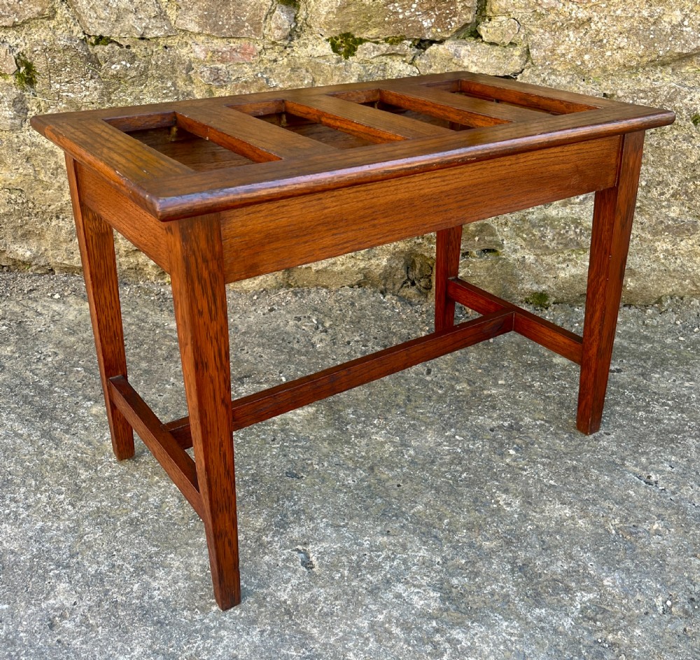 Antique Oak Luggage Rack View III
