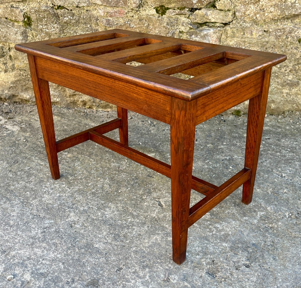 Antique Oak Luggage Rack View VIII