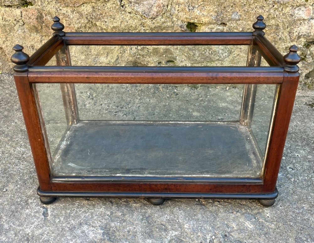 Antique Oak Framed Glass Terrarium