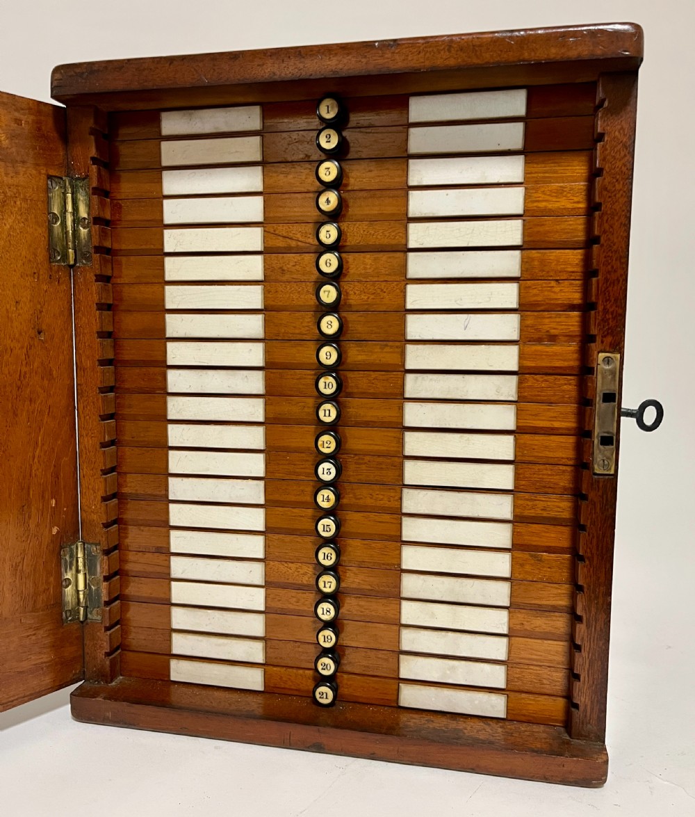 Victorian Mahogany Microscope Slide Cabinet View III