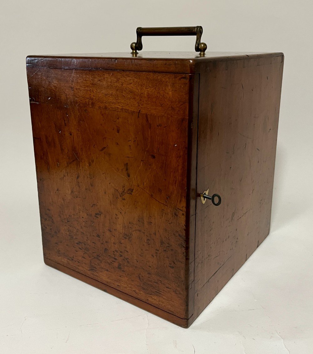 Victorian Mahogany Microscope Slide Cabinet View XVI