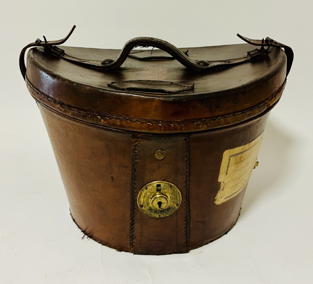Victorian Leather Top Hat Box
