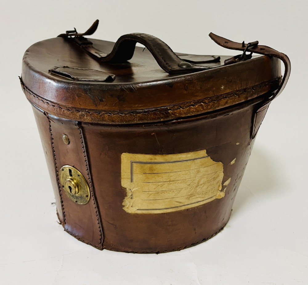 Victorian Leather Top Hat Box View II