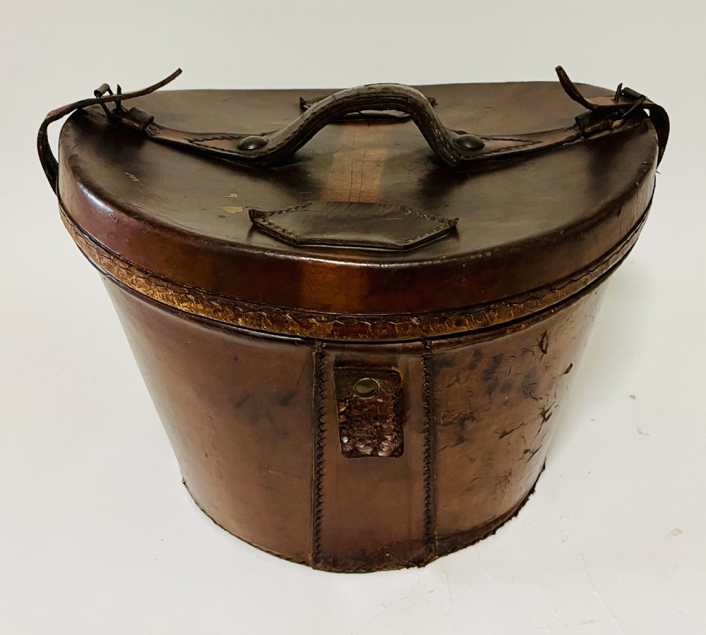 Victorian Leather Top Hat Box View V
