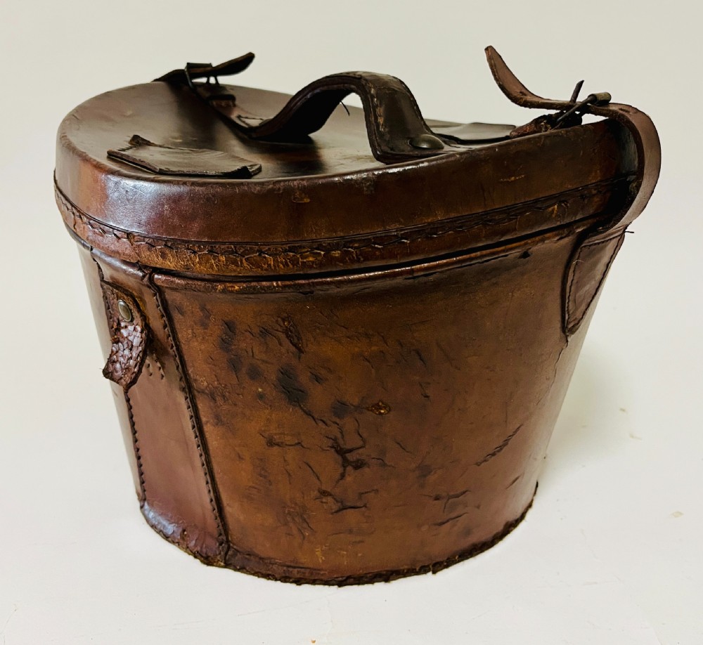 Victorian Leather Top Hat Box View VI
