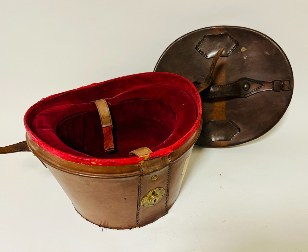 Victorian Leather Top Hat Box View VII