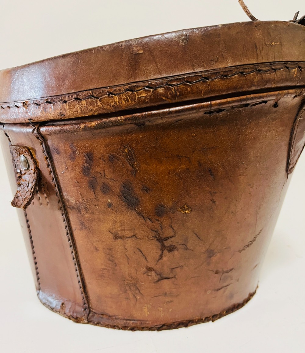 Victorian Leather Top Hat Box View X