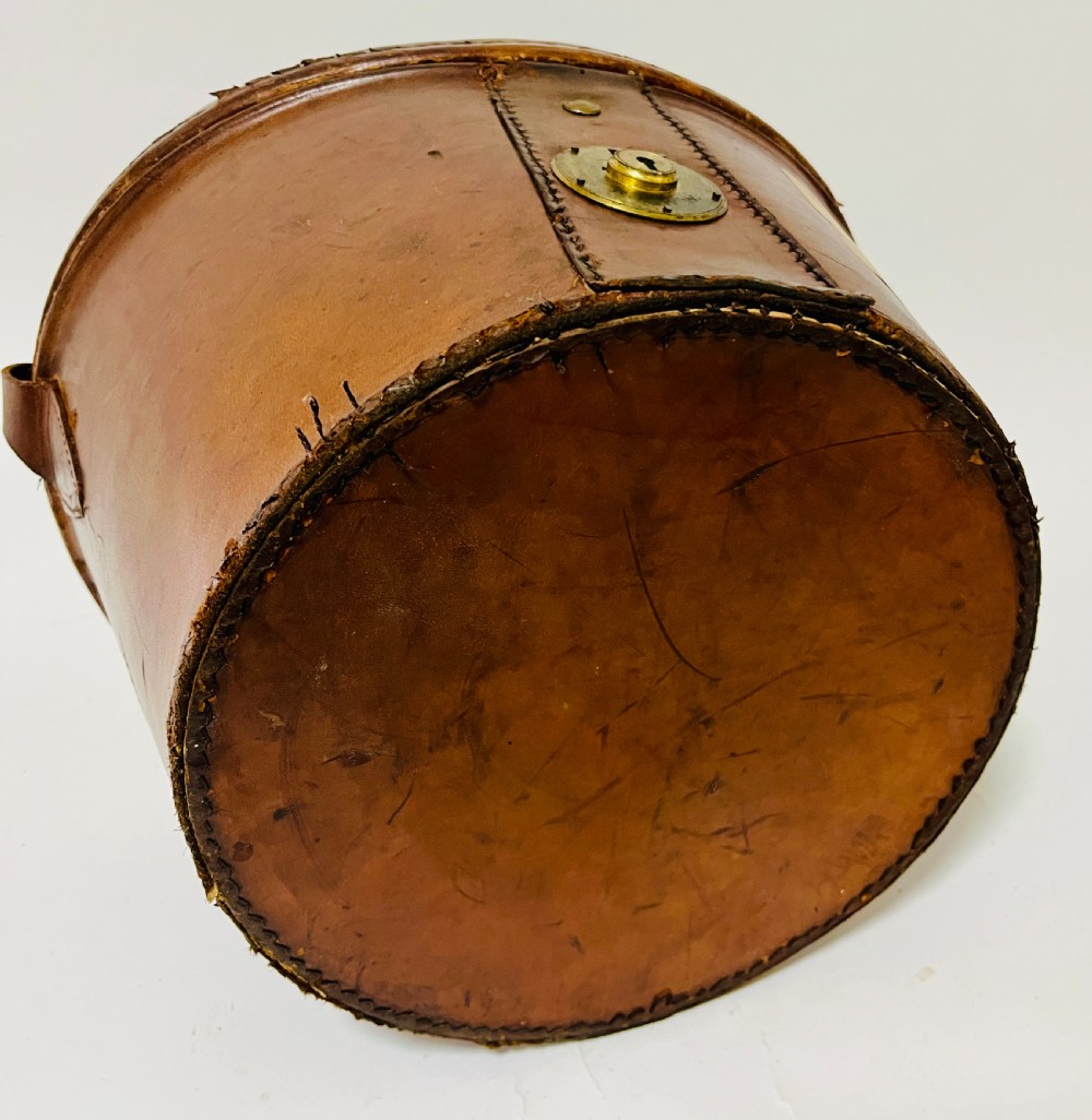 Victorian Leather Top Hat Box View XII