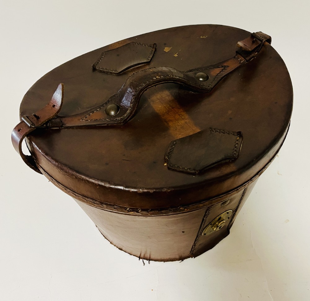 Victorian Leather Top Hat Box View XV