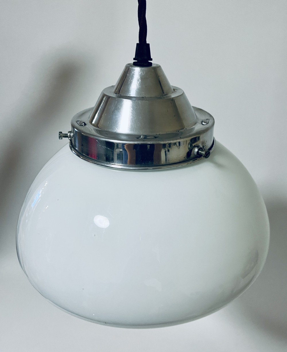 Antique Opaline Glass Pendant Light View IV