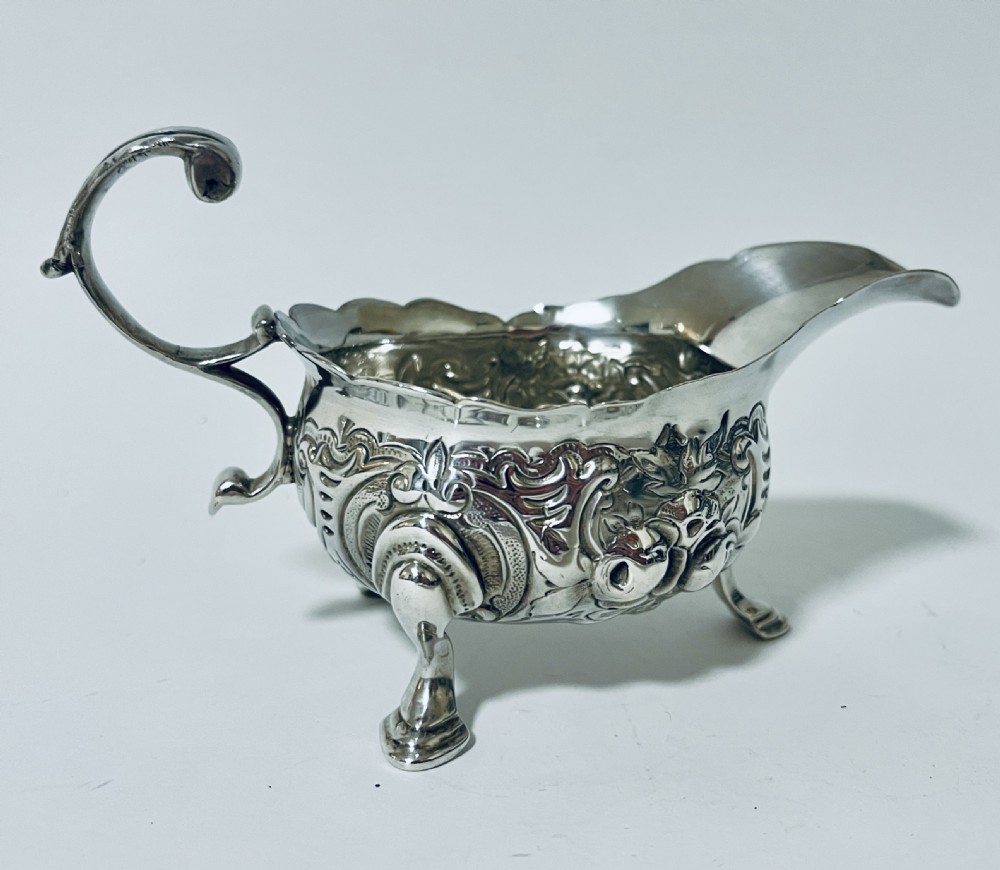 Antique Silver Sauce Boat View IV