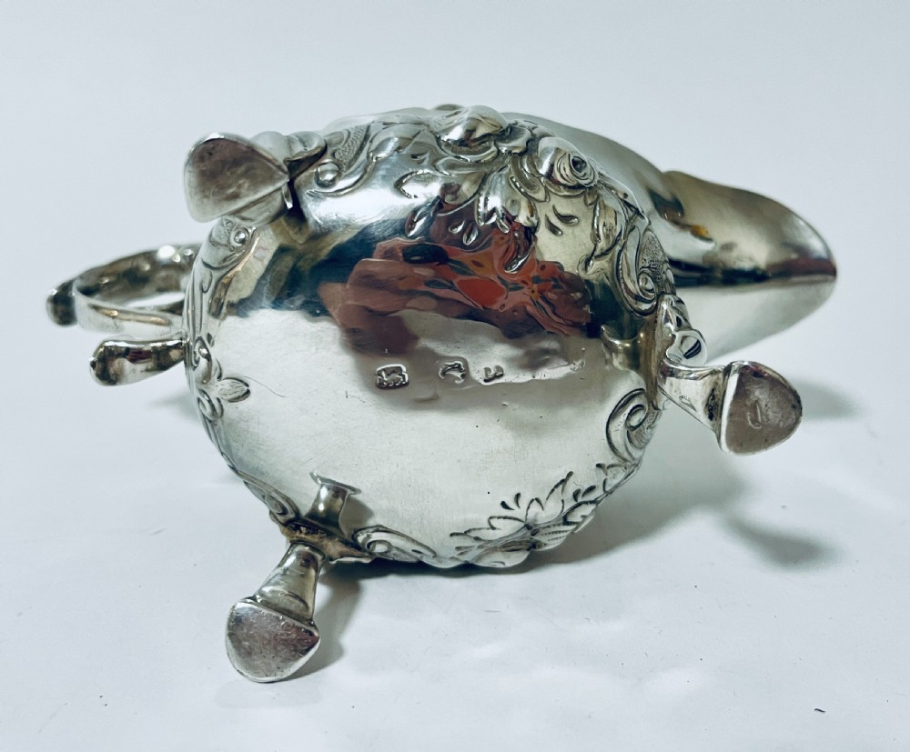 Antique Silver Sauce Boat View VI