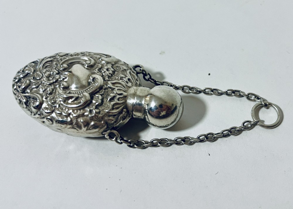 Antique Silver Chatelaine Scent Bottle View IV