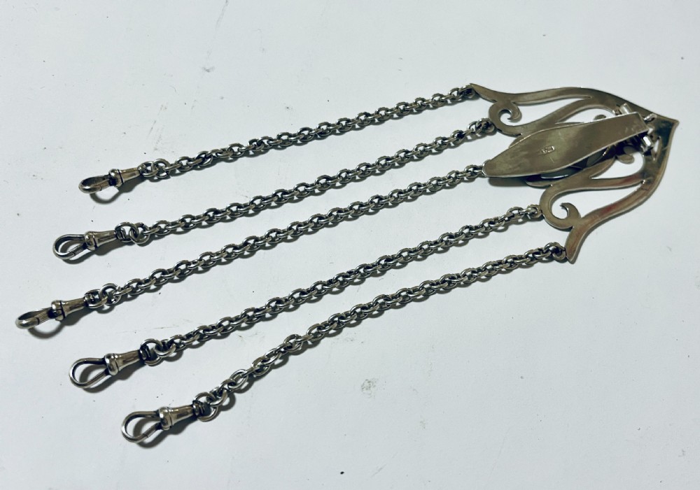 Antique Silver 5 Chain Chatelaine
 View V