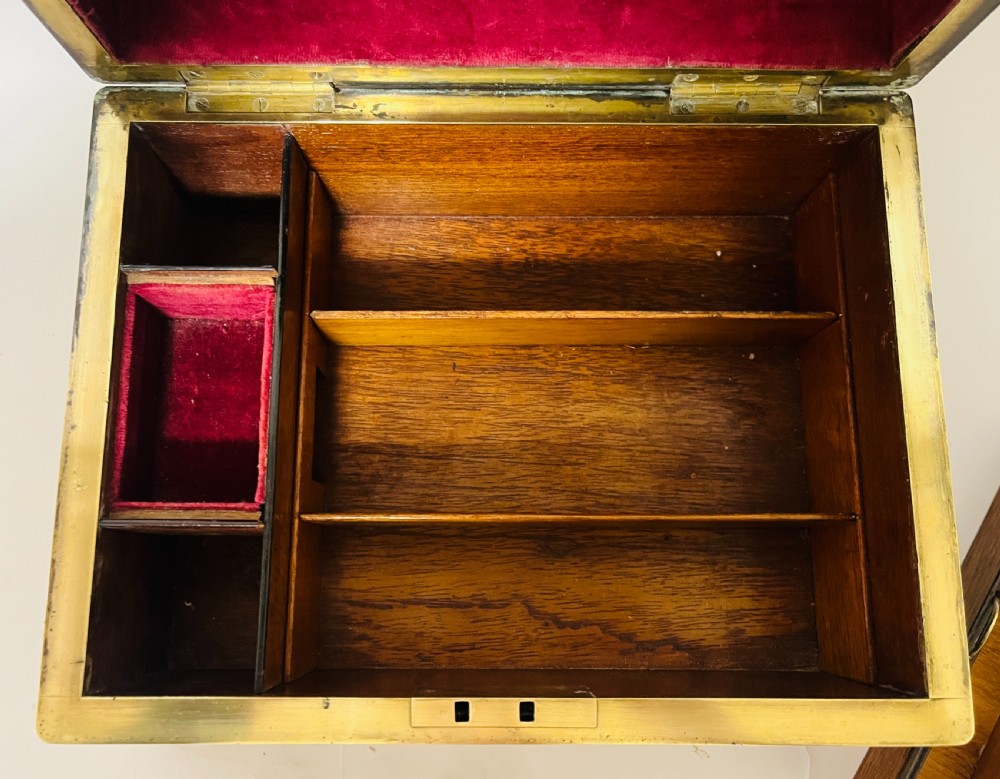 Antique Rosewood Brass Bound Vanity Box View IV