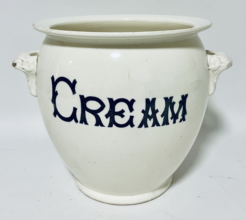 Edwardian White Ironstone Dairy Cream Pail