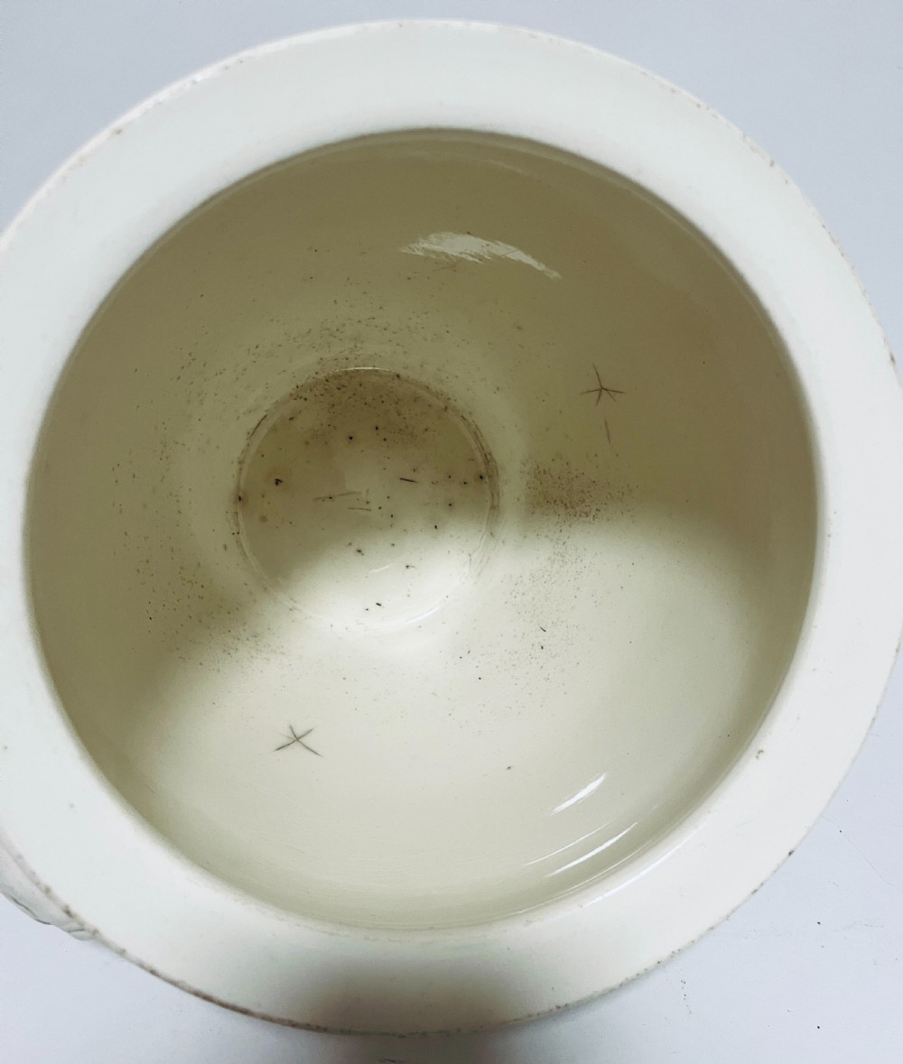 Edwardian White Ironstone Dairy Cream Pail View IX