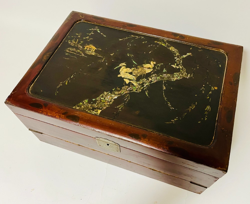 Antique Japanese Lacquer Writing Box View II