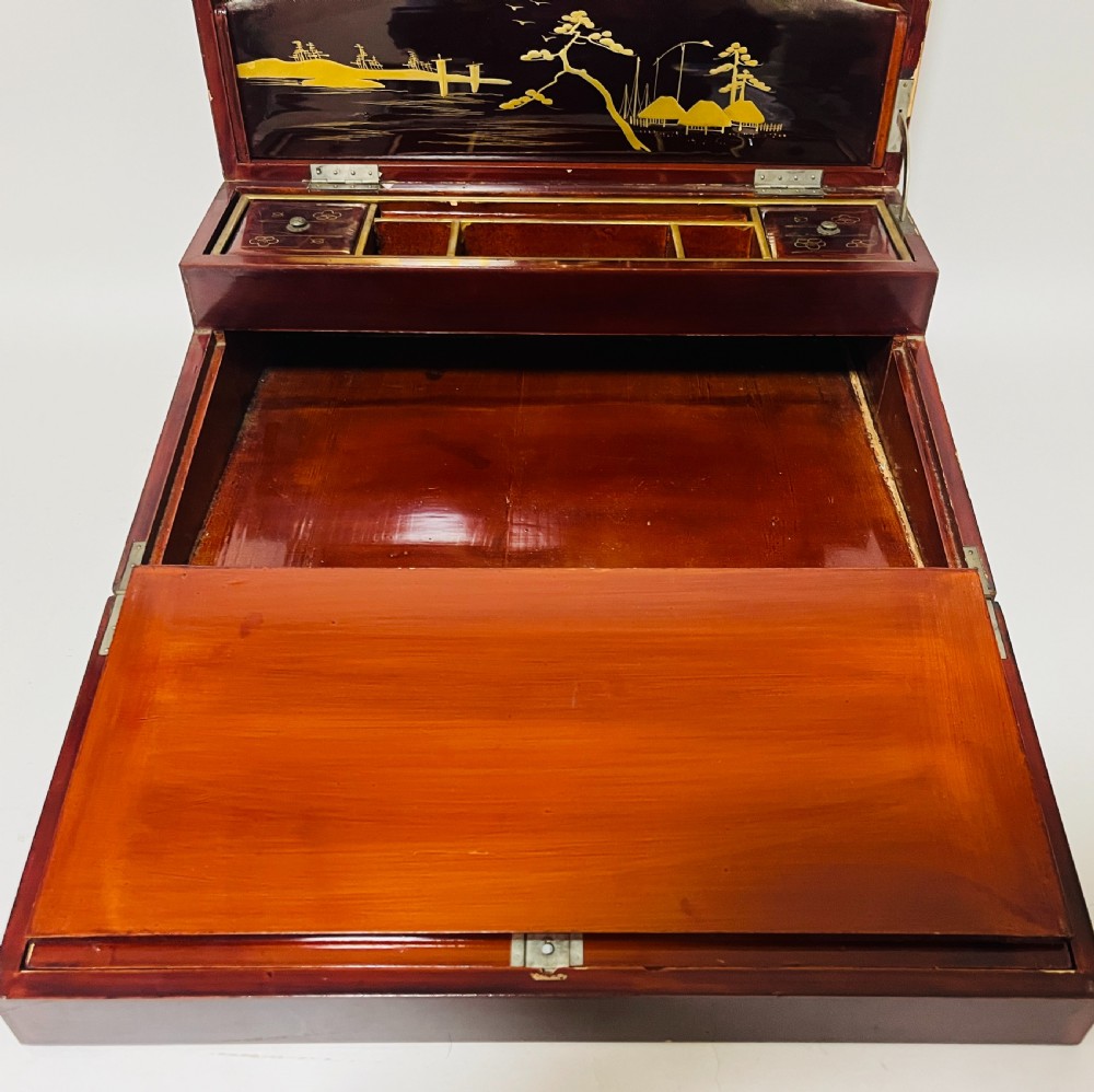 Antique Japanese Lacquer Writing Box View III