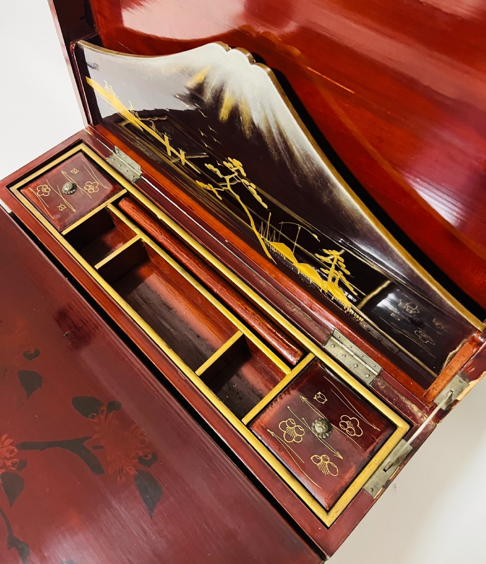 Antique Japanese Lacquer Writing Box View V