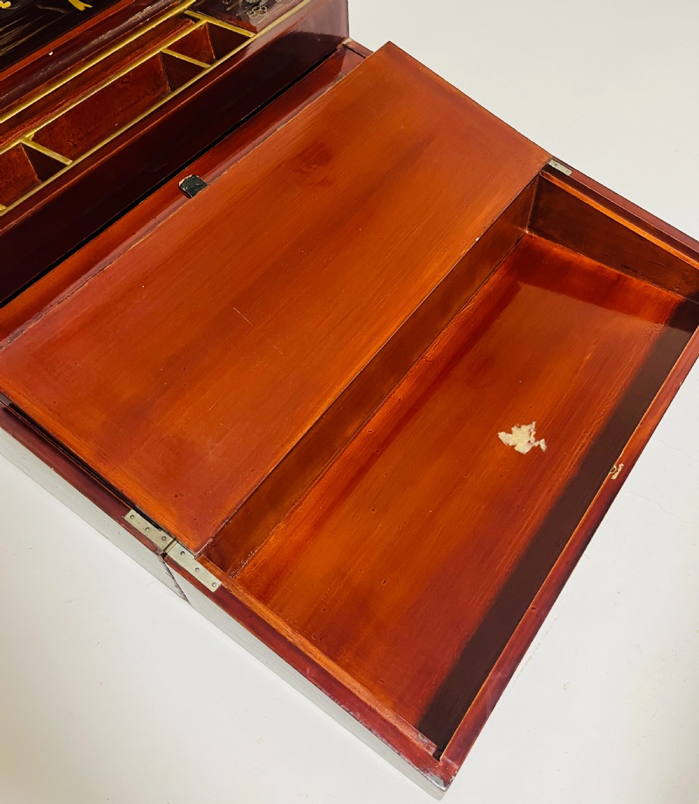 Antique Japanese Lacquer Writing Box View VI