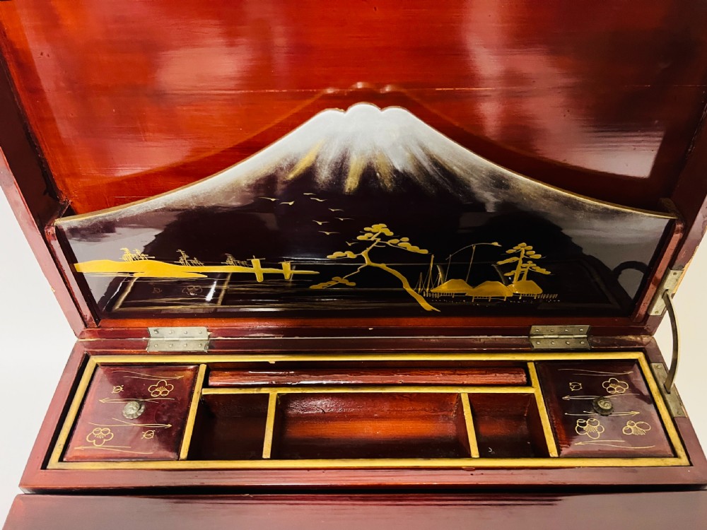 Antique Japanese Lacquer Writing Box View VII