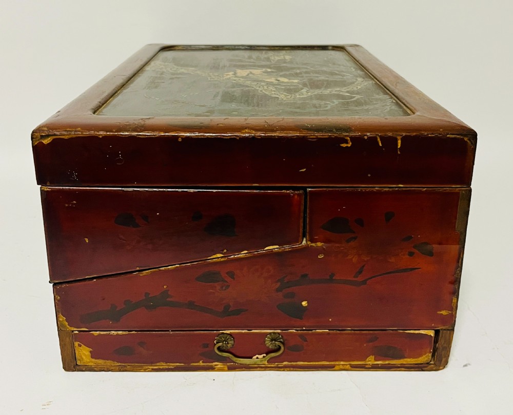Antique Japanese Lacquer Writing Box View XIII