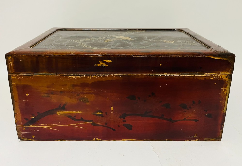 Antique Japanese Lacquer Writing Box View XIV
