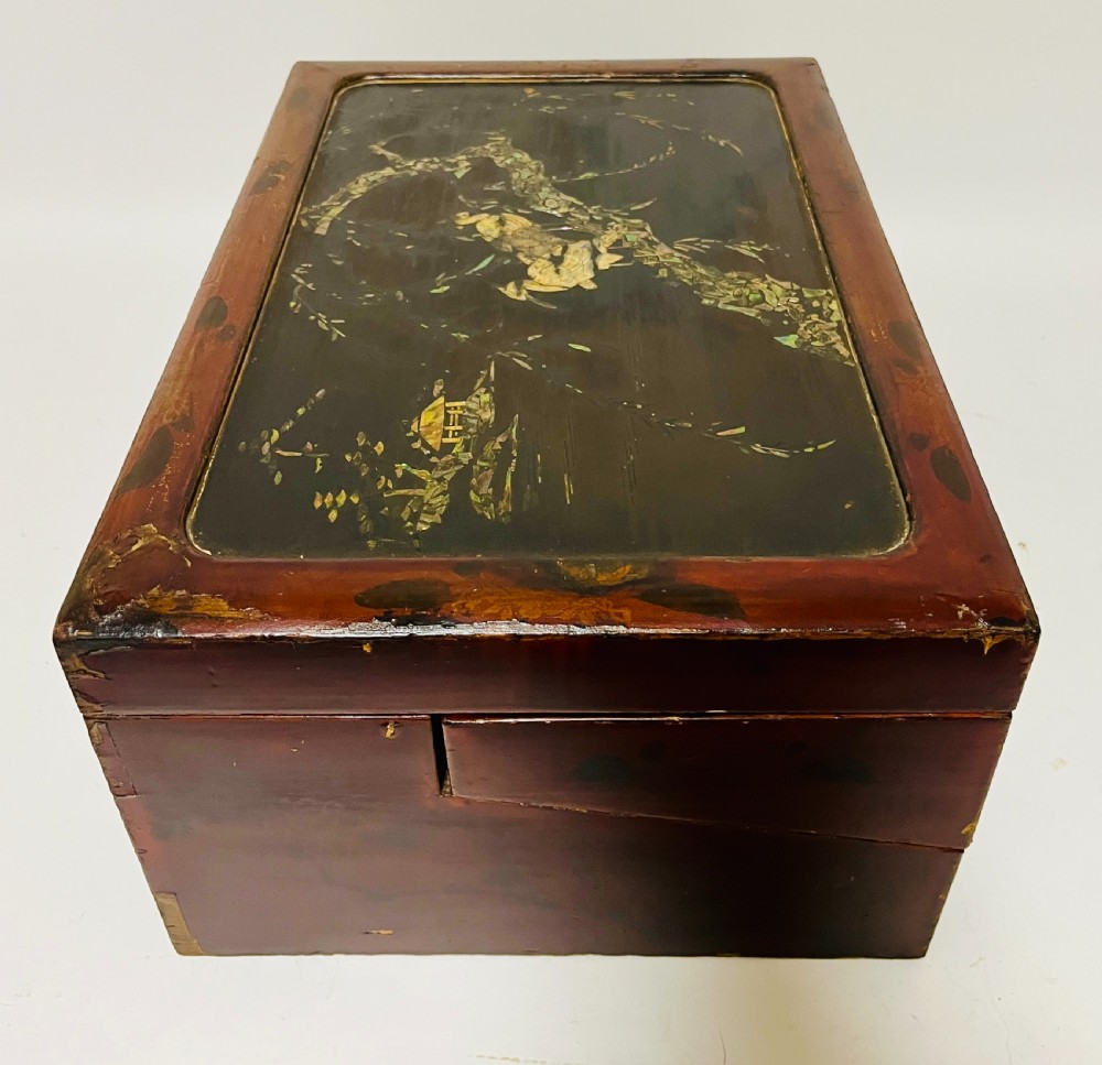 Antique Japanese Lacquer Writing Box View XVI