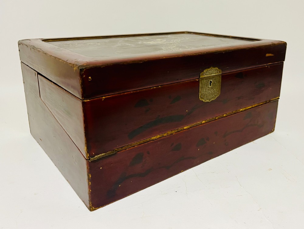 Antique Japanese Lacquer Writing Box View XVII