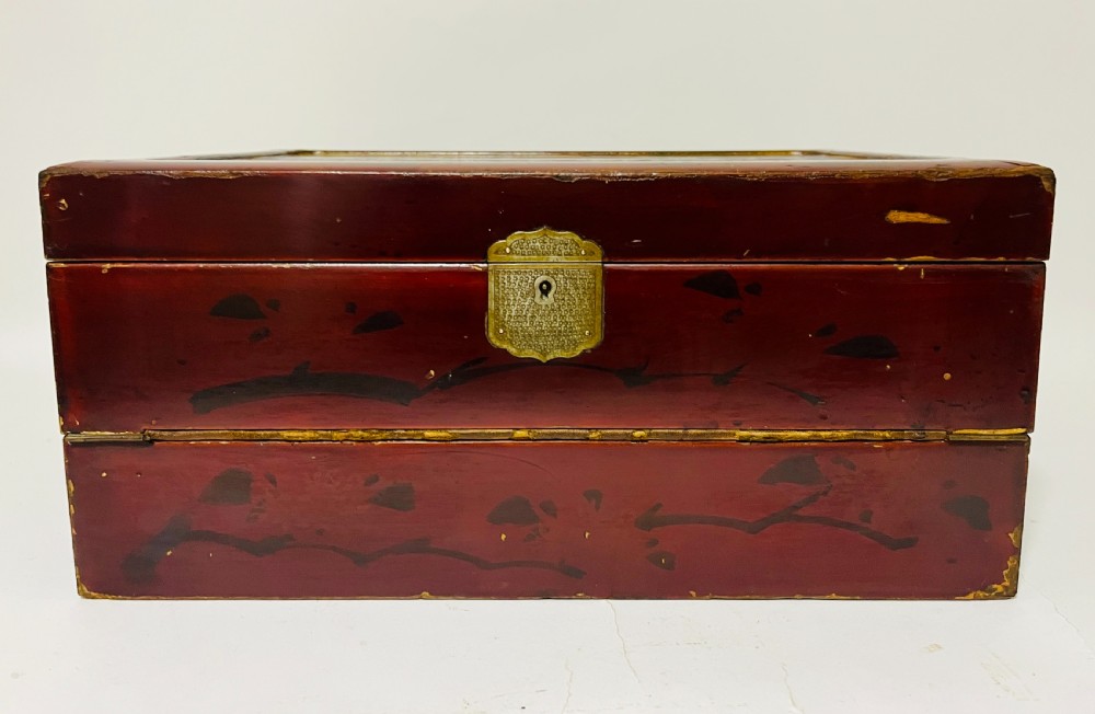 Antique Japanese Lacquer Writing Box View XIX