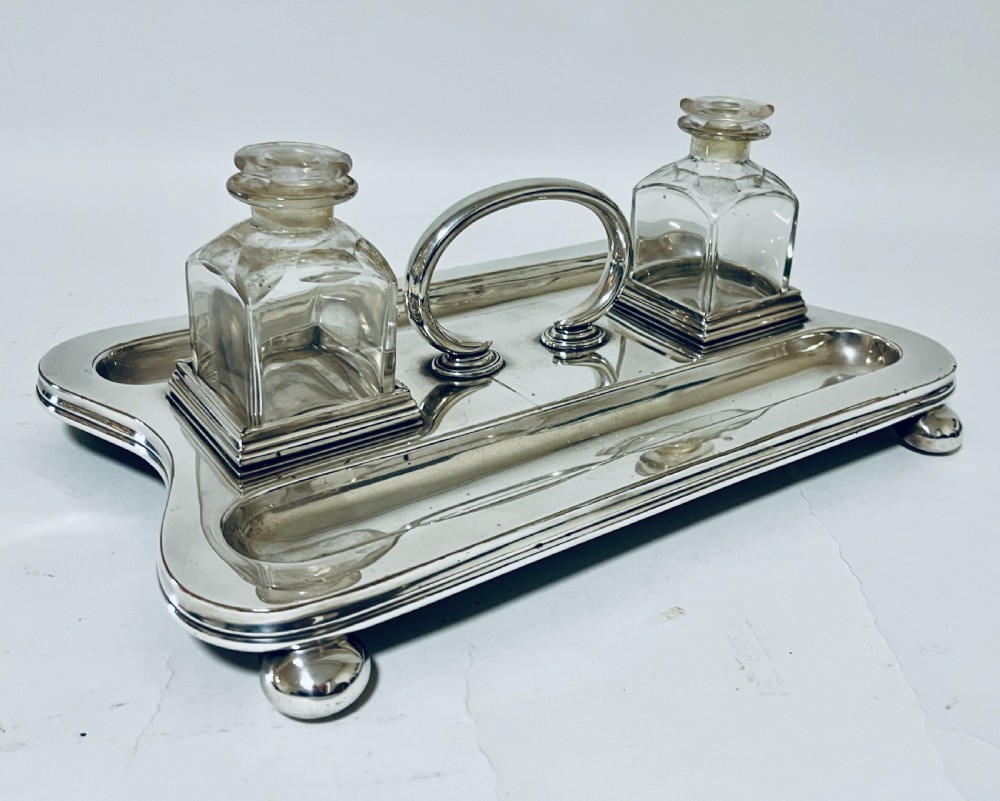 Antique Silver Plated Desk Stand View III