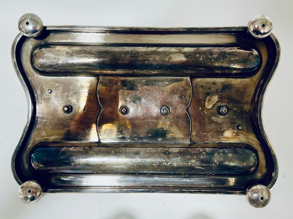 Antique Silver Plated Desk Stand View VIII