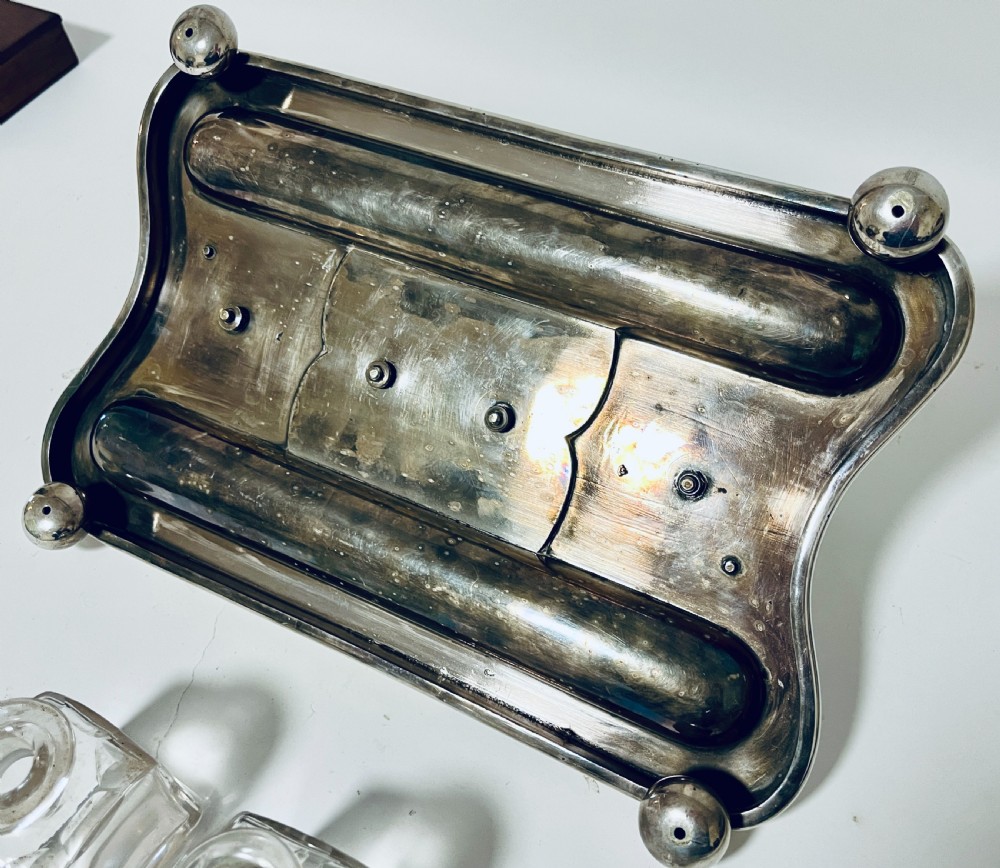 Antique Silver Plated Desk Stand View XIII