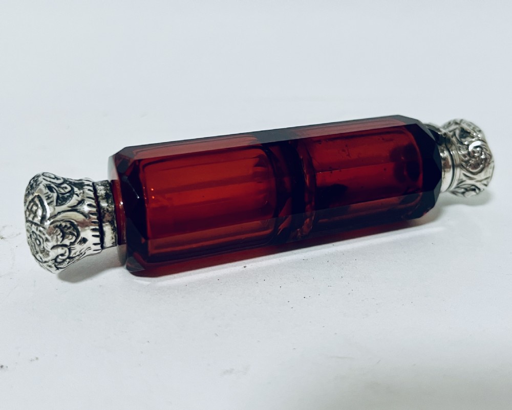 Victorian Double Ended Silver Scent Bottle View XI