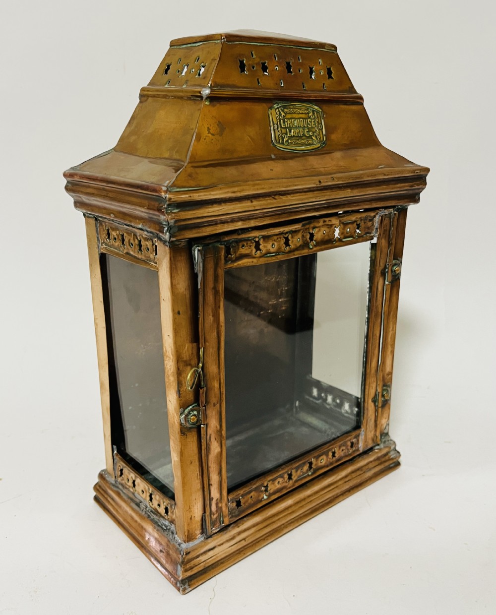 Antique Copper Bulkhead Lantern View X