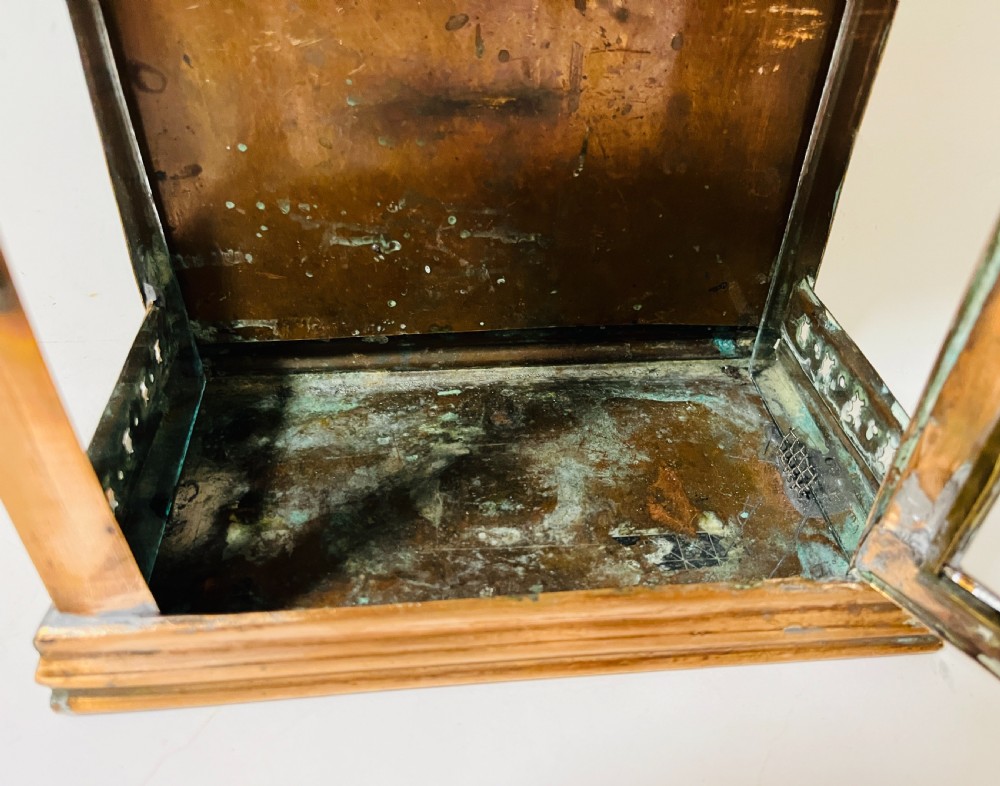 Antique Copper Bulkhead Lantern View XV