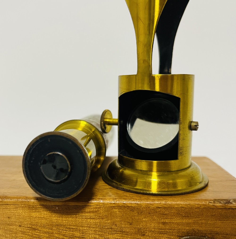 Antique Brass Student Microscope View XII