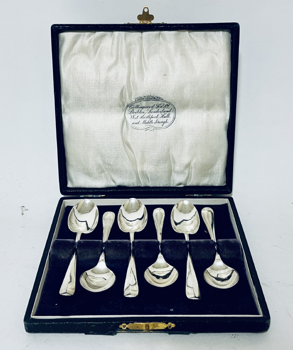 Set of 6 Antique Silver Teaspoons