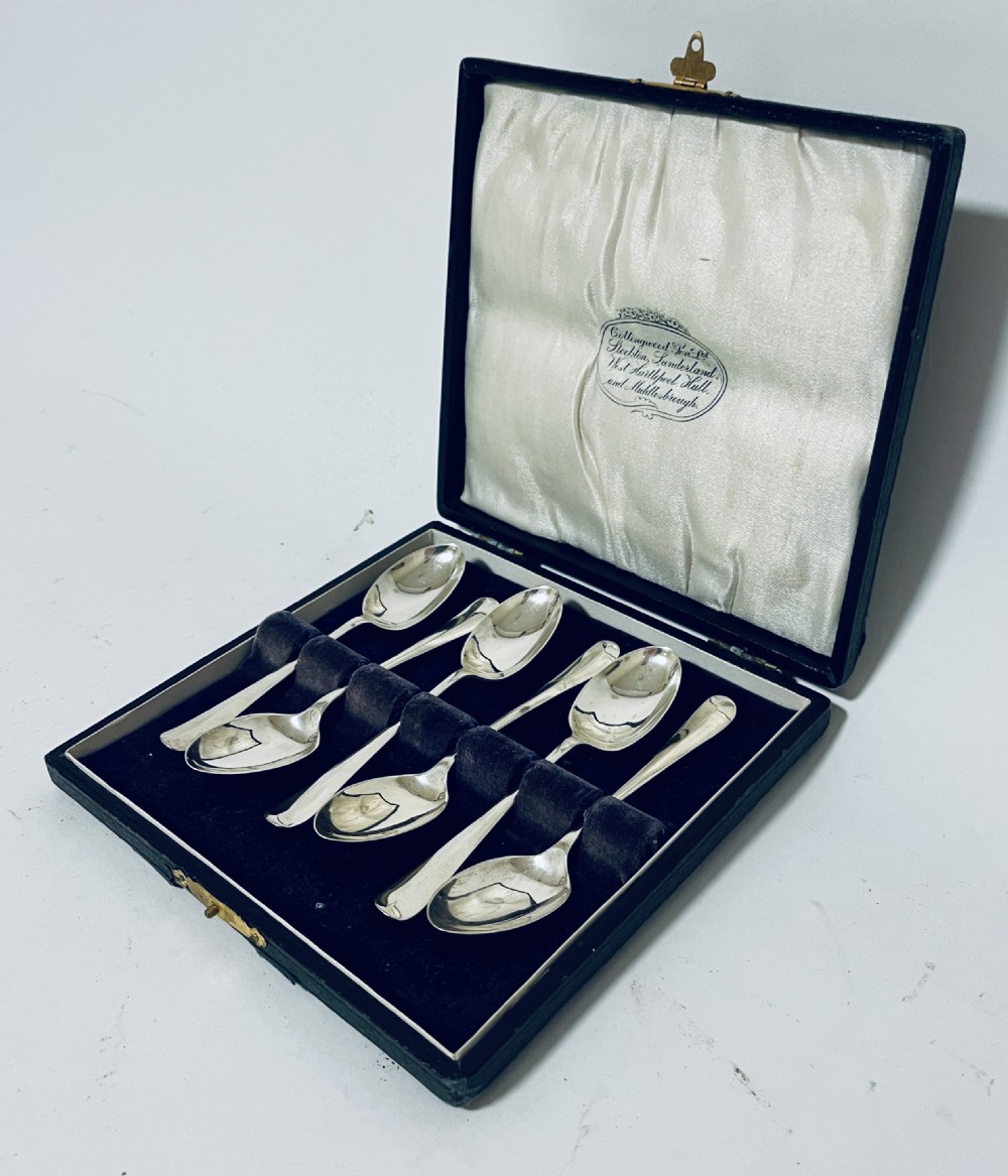 Set of 6 Antique Silver Teaspoons View II