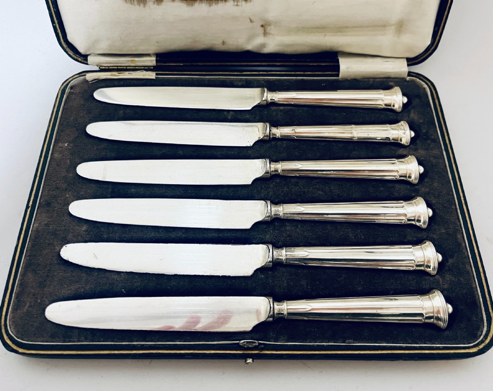 Set of 6 Antique Silver Knives View VII